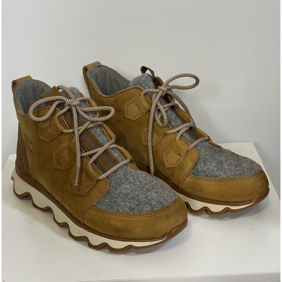Sorel Kinetic Caribou Sneaker Waterproof Shoes Womens Size 8 Lace Up Boots - Picture 11 of 12